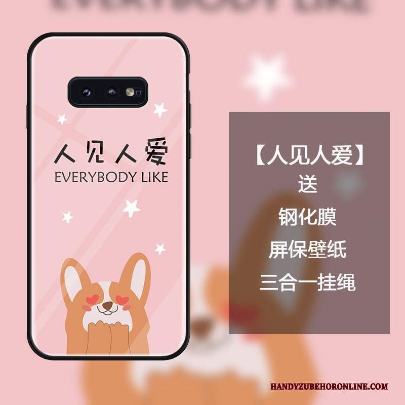 Custodia Samsung Galaxy S10e Creativo Rosa Anti-caduta, Cover Samsung Galaxy S10e Cartone Animato Ornamenti Appesi Tutto Incluso