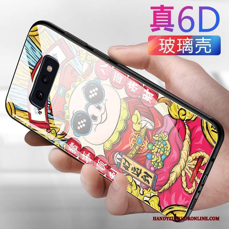 Custodia Samsung Galaxy S10e Creativo Rosso Vetro, Cover Samsung Galaxy S10e Silicone Tutto Incluso Morbido