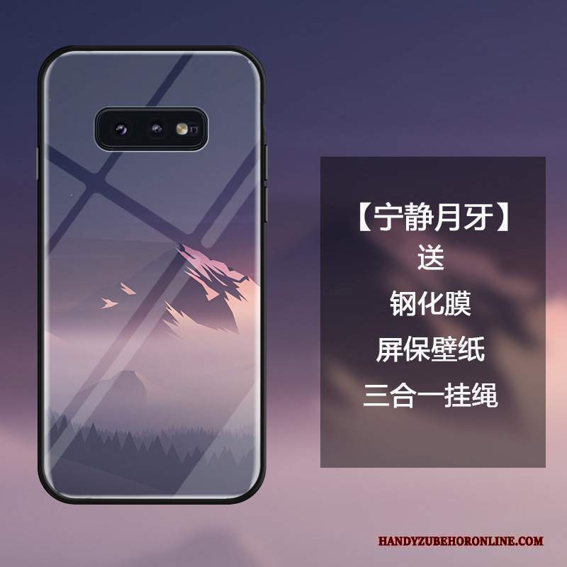 Custodia Samsung Galaxy S10e Creativo Semplici Stellato, Cover Samsung Galaxy S10e Protezione Di Personalità Vetro Temperato