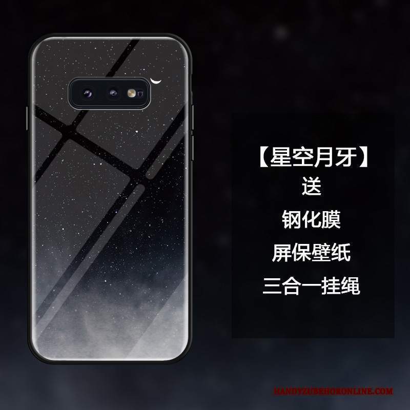 Custodia Samsung Galaxy S10e Creativo Semplici Stellato, Cover Samsung Galaxy S10e Protezione Di Personalità Vetro Temperato