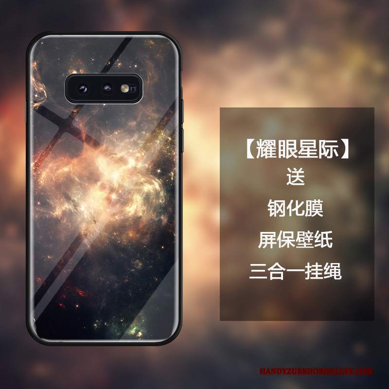 Custodia Samsung Galaxy S10e Creativo Semplici Stellato, Cover Samsung Galaxy S10e Protezione Di Personalità Vetro Temperato