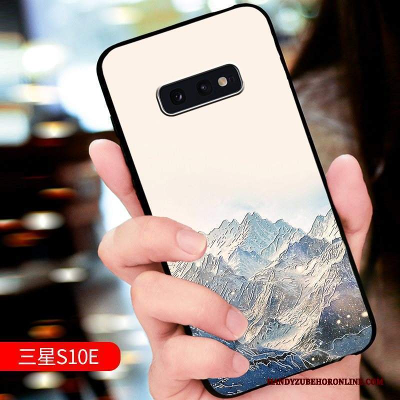 Custodia Samsung Galaxy S10e Goffratura Tendenza Nuovo, Cover Samsung Galaxy S10e Protezione Telefono Verde