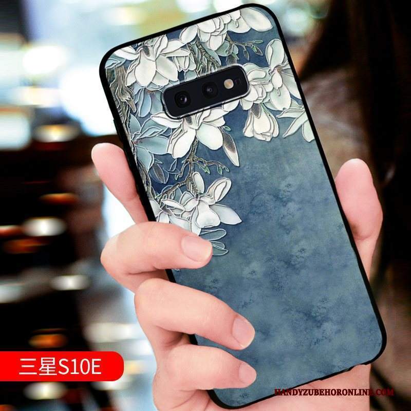 Custodia Samsung Galaxy S10e Goffratura Tendenza Nuovo, Cover Samsung Galaxy S10e Protezione Telefono Verde