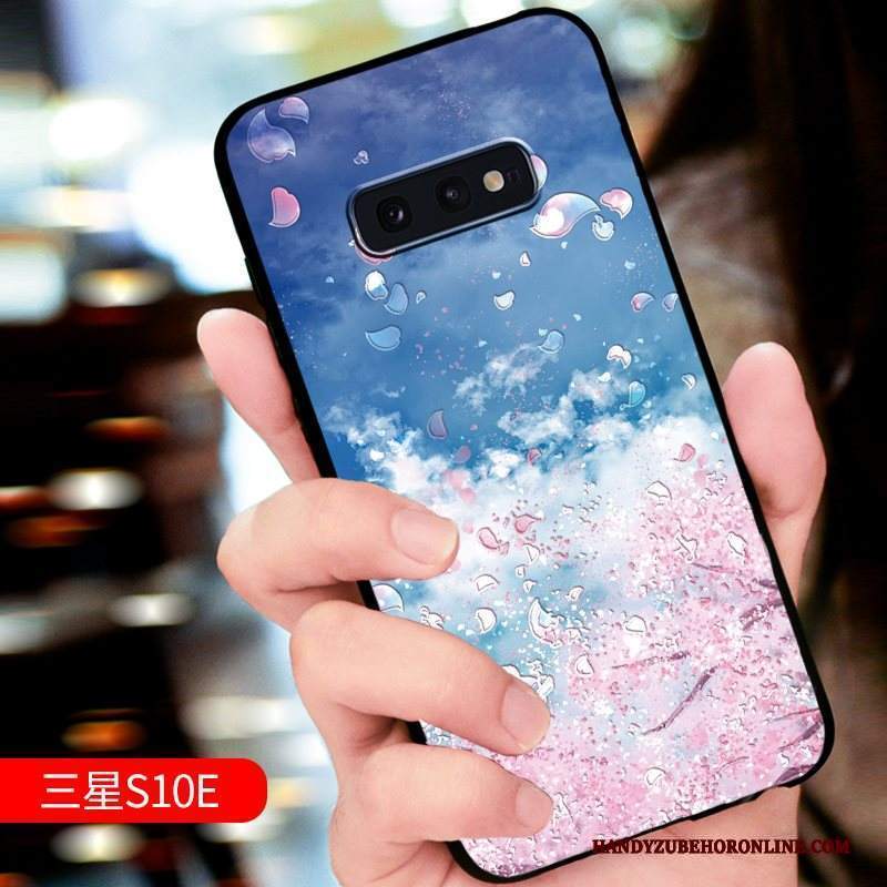 Custodia Samsung Galaxy S10e Goffratura Tendenza Nuovo, Cover Samsung Galaxy S10e Protezione Telefono Verde