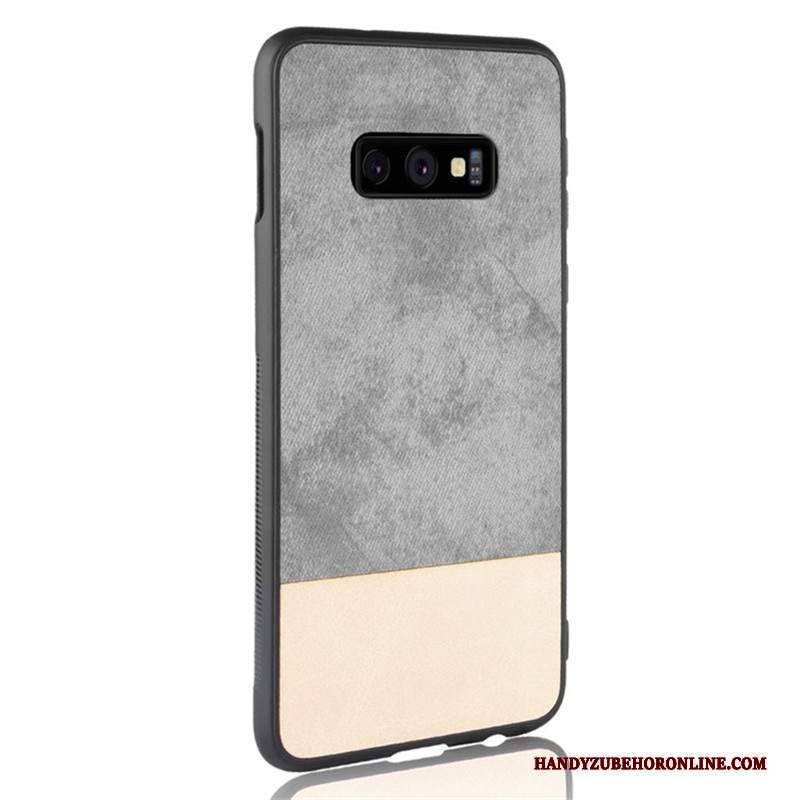 Custodia Samsung Galaxy S10e Pelle Grigio Colori Misti, Cover Samsung Galaxy S10e Protezione Tutto Incluso Difficile