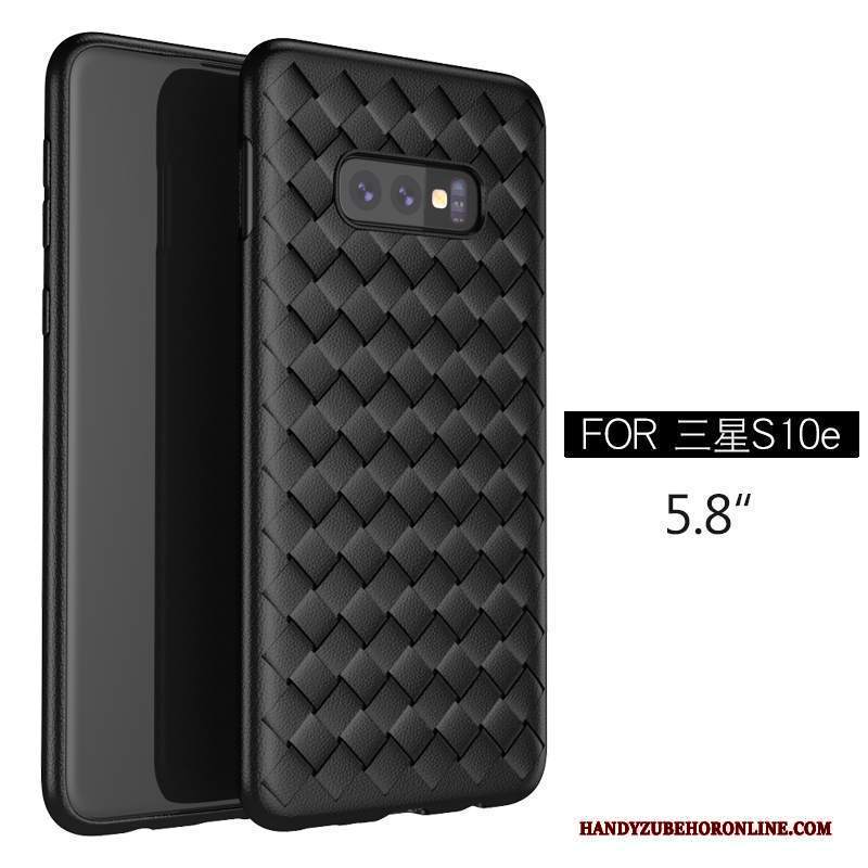 Custodia Samsung Galaxy S10e Pelle Intrecciate Radiante, Cover Samsung Galaxy S10e Protezione Porpora Modello