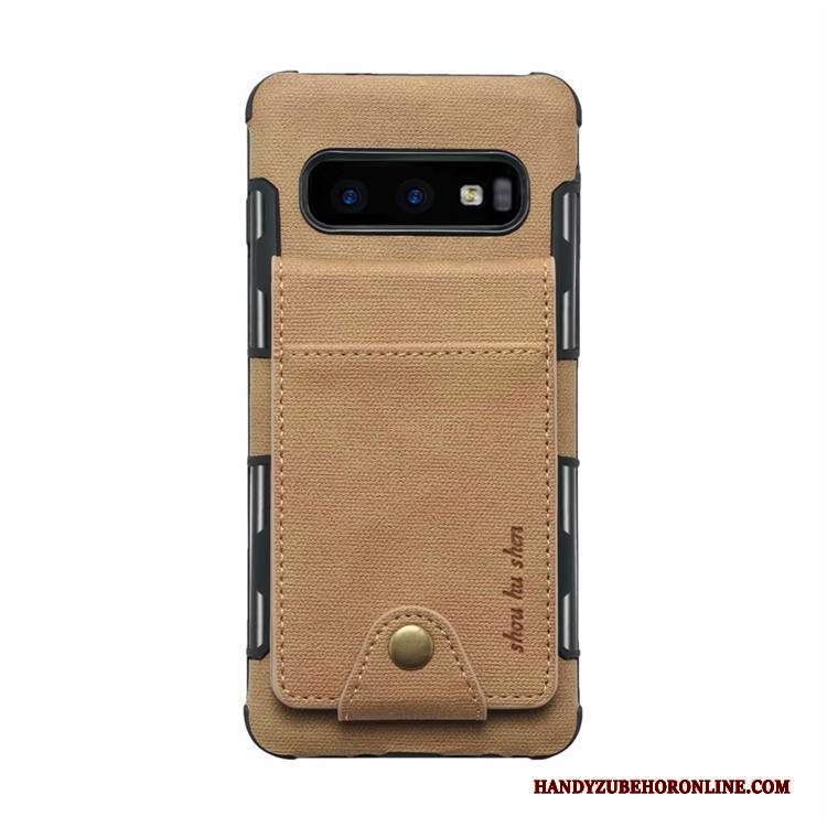 Custodia Samsung Galaxy S10e Pelle Rosso Borse Carta, Cover Samsung Galaxy S10e Creativo Telefono