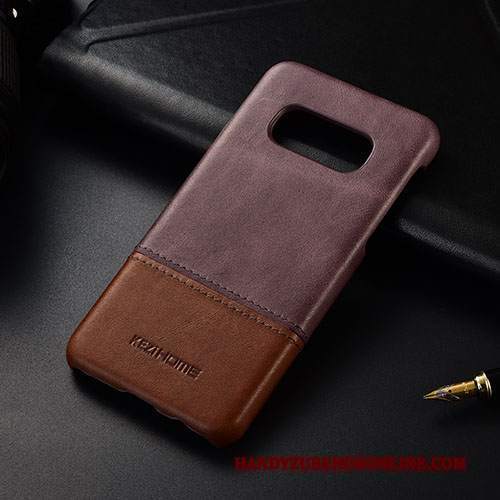 Custodia Samsung Galaxy S10e Pelle Rosso Sottile, Cover Samsung Galaxy S10e Telefono