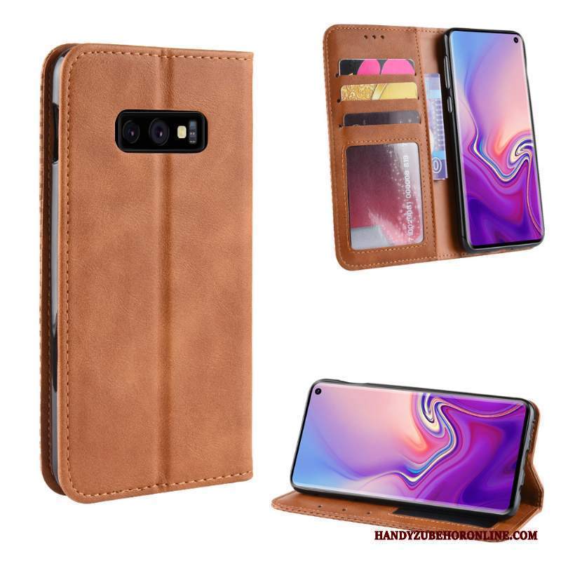 Custodia Samsung Galaxy S10e Pelle Telefono Modello, Cover Samsung Galaxy S10e Protezione Anti-caduta Carta