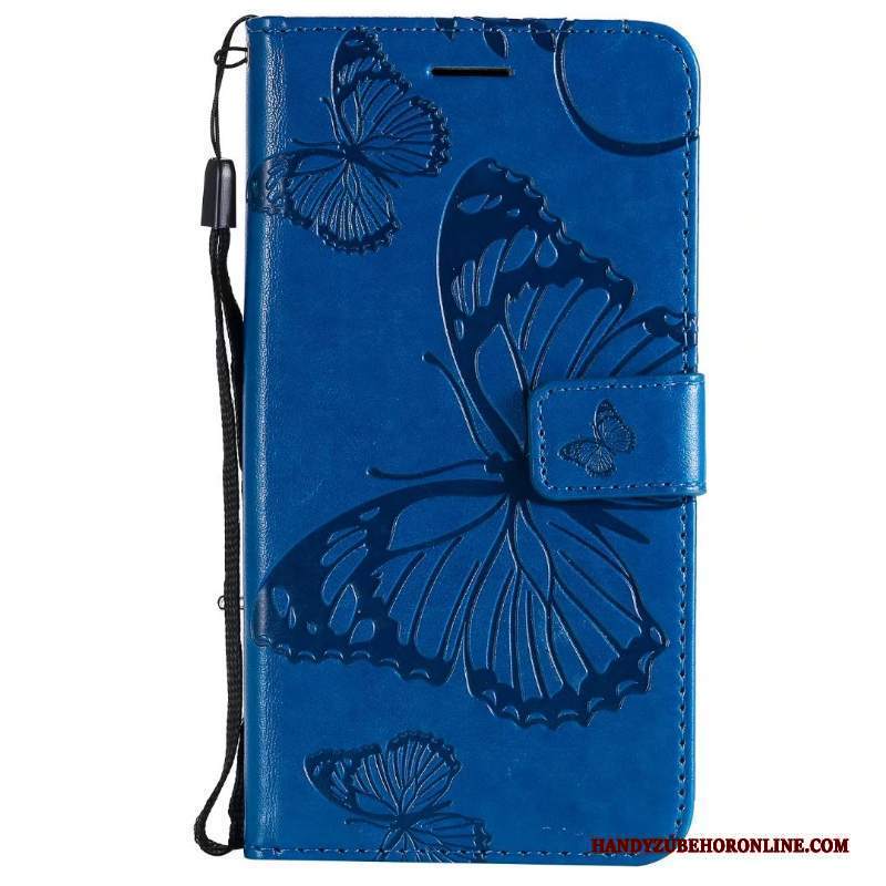 Custodia Samsung Galaxy S10e Pelle Telefono Ornamenti Appesi, Cover Samsung Galaxy S10e Cartone Animato Anti-caduta Blu