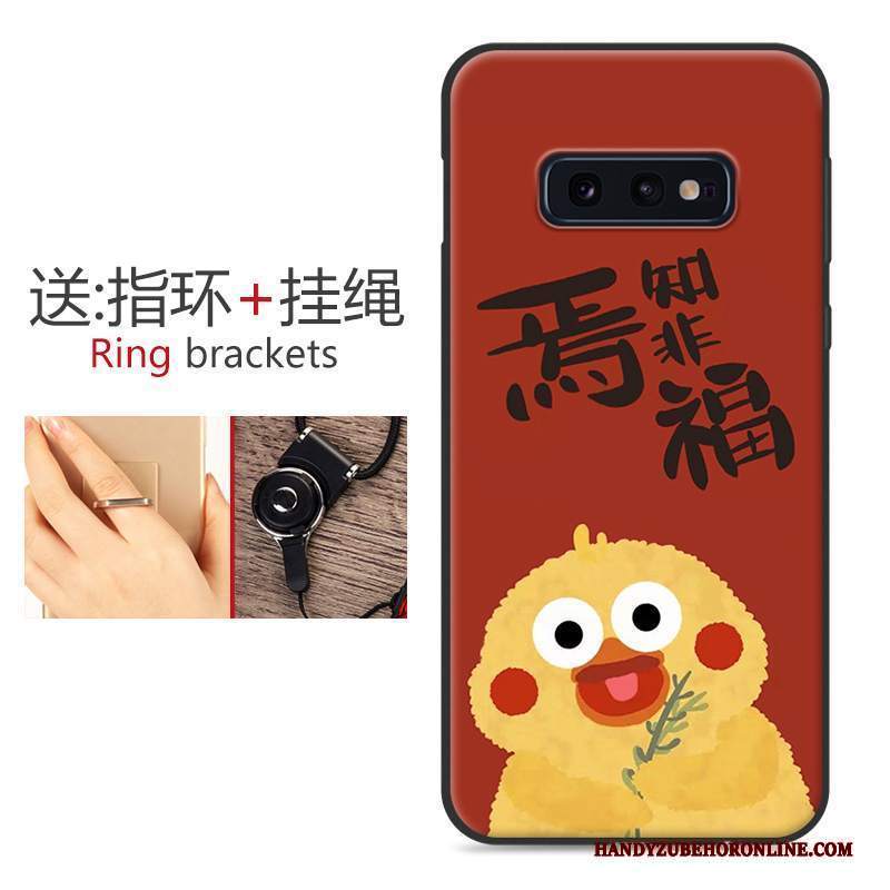 Custodia Samsung Galaxy S10e Silicone Morbido Macchiati, Cover Samsung Galaxy S10e Cartone Animato Bello Nero