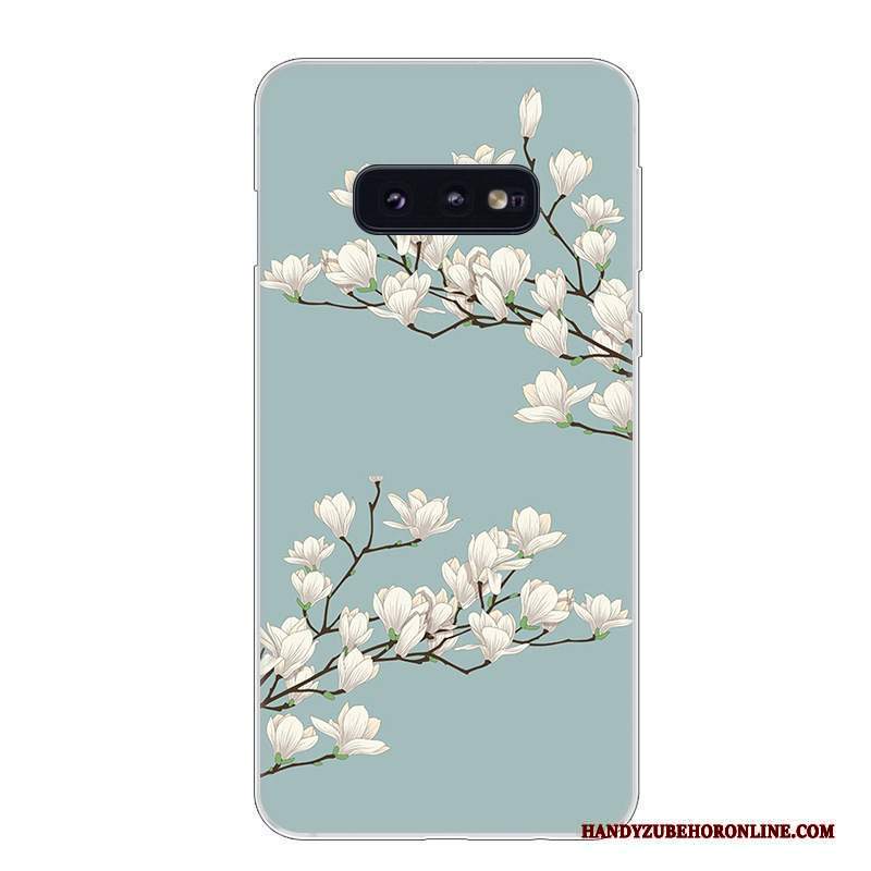 Custodia Samsung Galaxy S10e Silicone Telefono Blu, Cover Samsung Galaxy S10e Protezione Bianco Anti-caduta