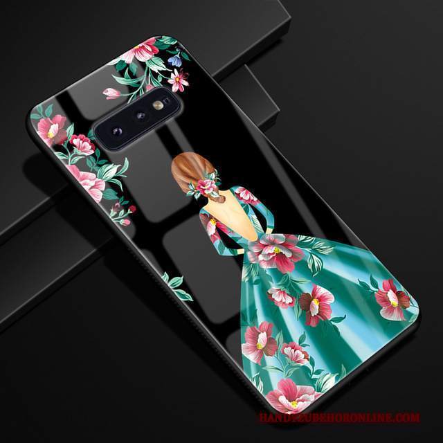 Custodia Samsung Galaxy S10e Silicone Tendenza Vetro, Cover Samsung Galaxy S10e Protezione Telefono Blu