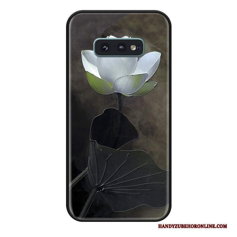 Custodia Samsung Galaxy S10e Silicone Tutto Incluso Anti-caduta, Cover Samsung Galaxy S10e Moda Bianco Ornamenti Appesi