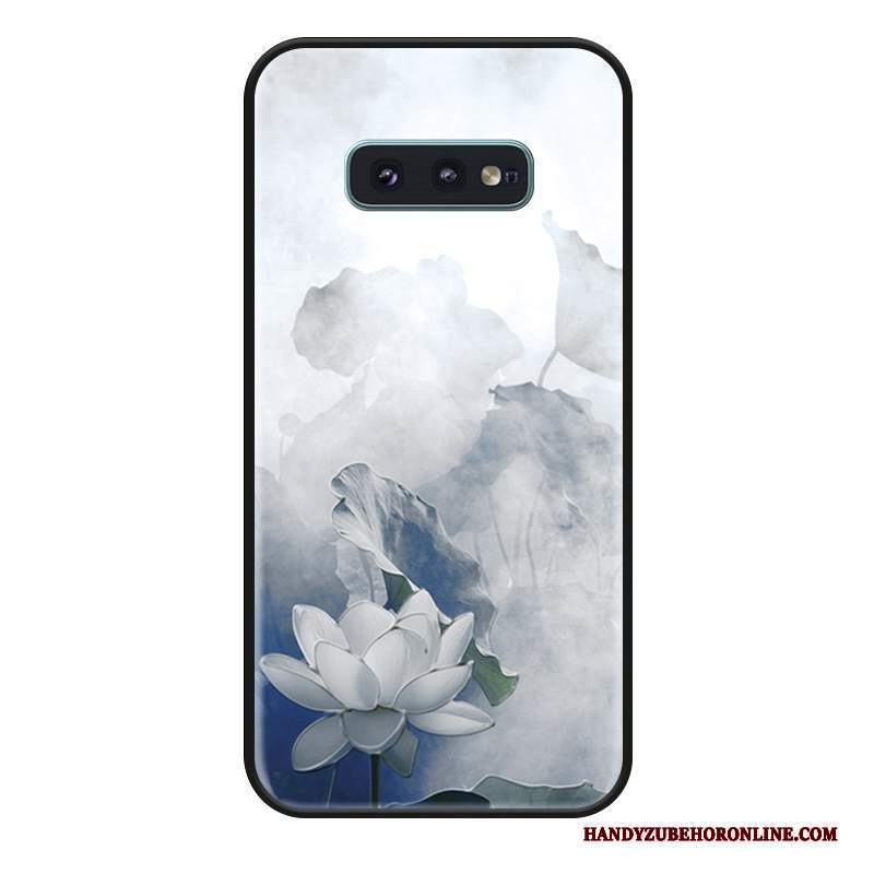 Custodia Samsung Galaxy S10e Silicone Tutto Incluso Anti-caduta, Cover Samsung Galaxy S10e Moda Bianco Ornamenti Appesi