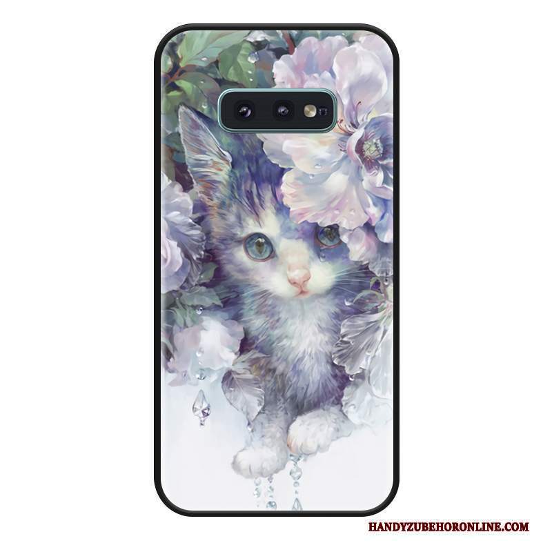 Custodia Samsung Galaxy S10e Vintage Bianco Bello, Cover Samsung Galaxy S10e Silicone Telefono Anti-caduta