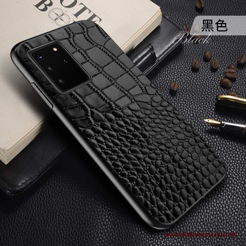 Custodia Samsung Galaxy S20+ Creativo Nero Anti-caduta, Cover Samsung Galaxy S20+ Pelle Supporto Affari