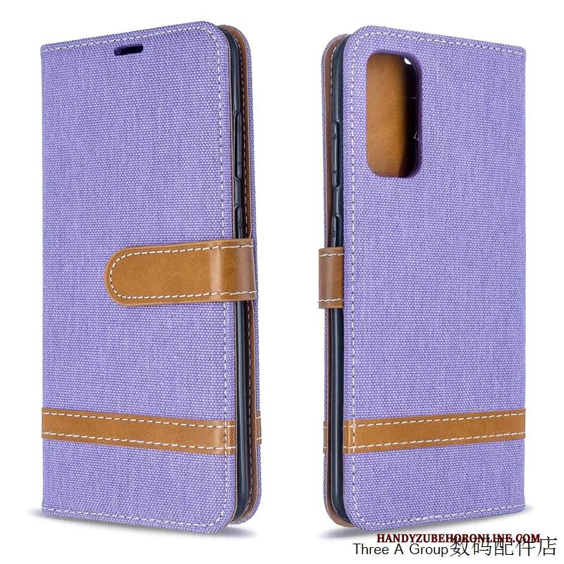 Custodia Samsung Galaxy S20+ Creativo Panno Denim, Cover Samsung Galaxy S20+ Folio Anti-caduta Modello