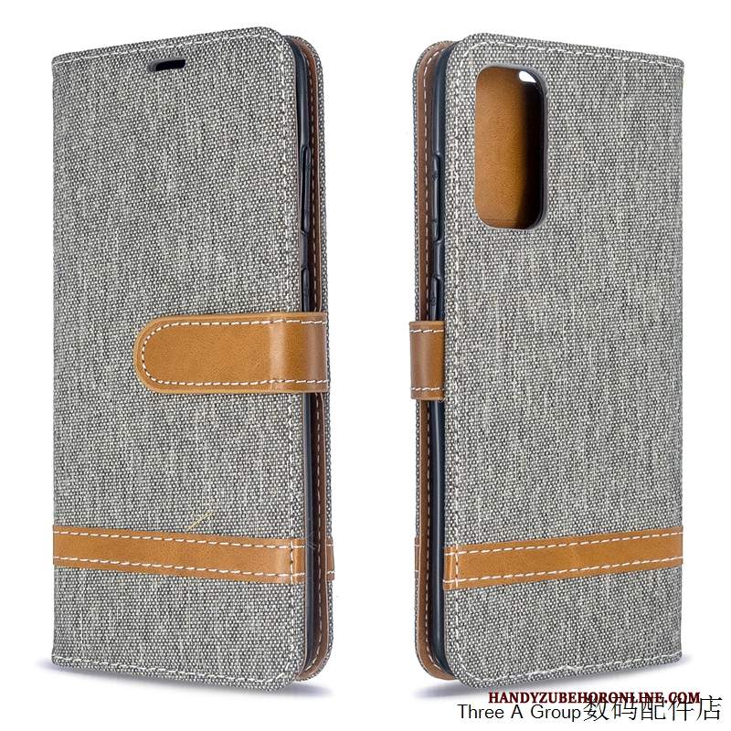 Custodia Samsung Galaxy S20+ Creativo Panno Denim, Cover Samsung Galaxy S20+ Folio Anti-caduta Modello