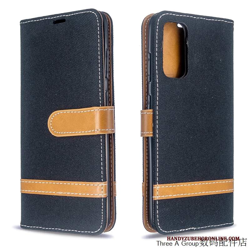 Custodia Samsung Galaxy S20+ Creativo Panno Denim, Cover Samsung Galaxy S20+ Folio Anti-caduta Modello