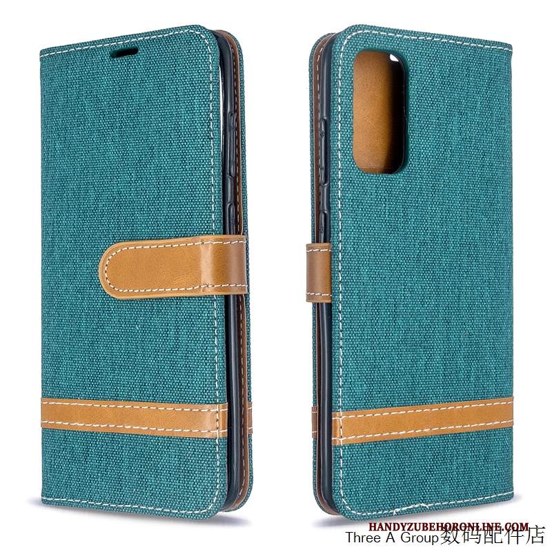 Custodia Samsung Galaxy S20+ Creativo Panno Denim, Cover Samsung Galaxy S20+ Folio Anti-caduta Modello