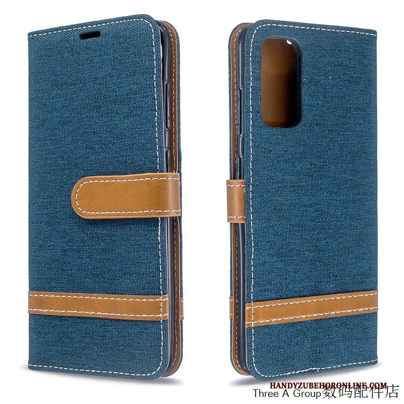 Custodia Samsung Galaxy S20+ Creativo Panno Denim, Cover Samsung Galaxy S20+ Folio Anti-caduta Modello