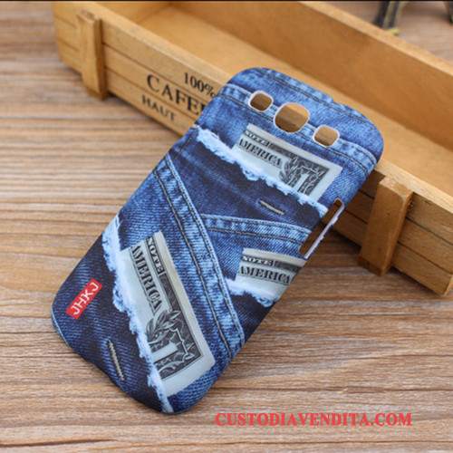 Custodia Samsung Galaxy S3 Cartone Animato Macchiati Blu, Cover Samsung Galaxy S3 Protezione Difficiletelefono