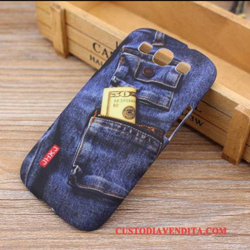 Custodia Samsung Galaxy S3 Cartone Animato Macchiati Blu, Cover Samsung Galaxy S3 Protezione Difficiletelefono