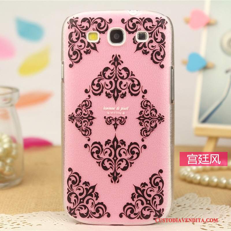 Custodia Samsung Galaxy S3 Cartone Animato Modello Tendenza, Cover Samsung Galaxy S3 Pelle Telefono Rosa