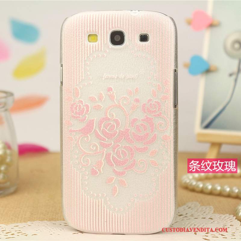 Custodia Samsung Galaxy S3 Cartone Animato Modello Tendenza, Cover Samsung Galaxy S3 Pelle Telefono Rosa