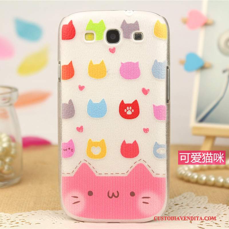 Custodia Samsung Galaxy S3 Cartone Animato Modello Tendenza, Cover Samsung Galaxy S3 Pelle Telefono Rosa