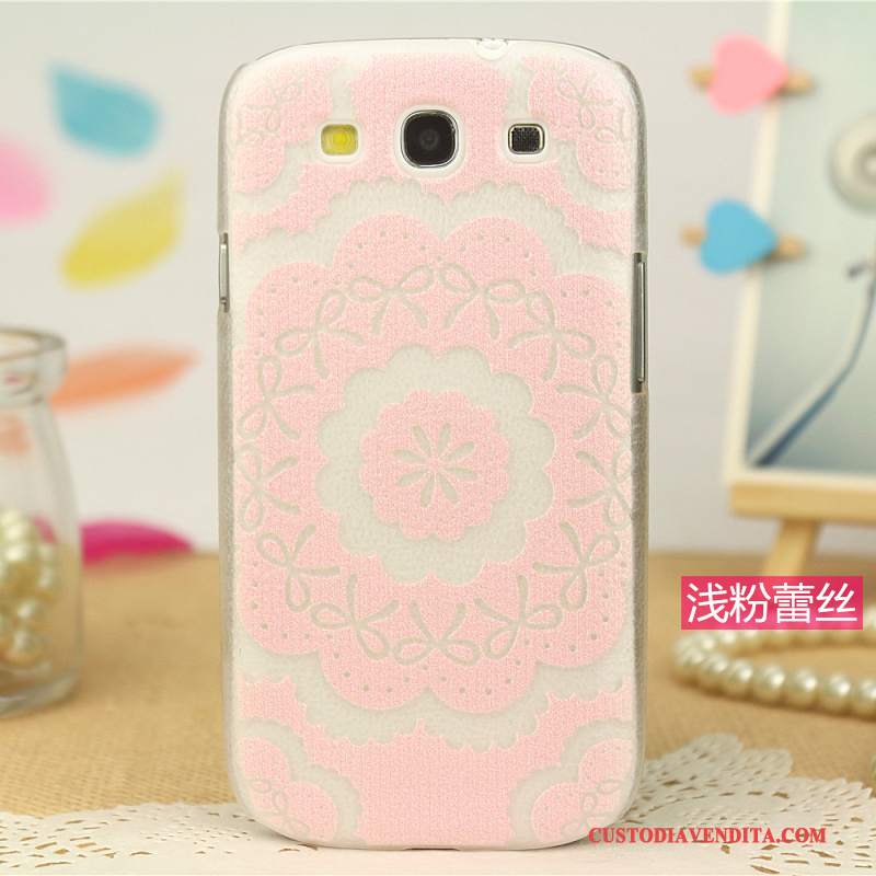 Custodia Samsung Galaxy S3 Cartone Animato Modello Tendenza, Cover Samsung Galaxy S3 Pelle Telefono Rosa