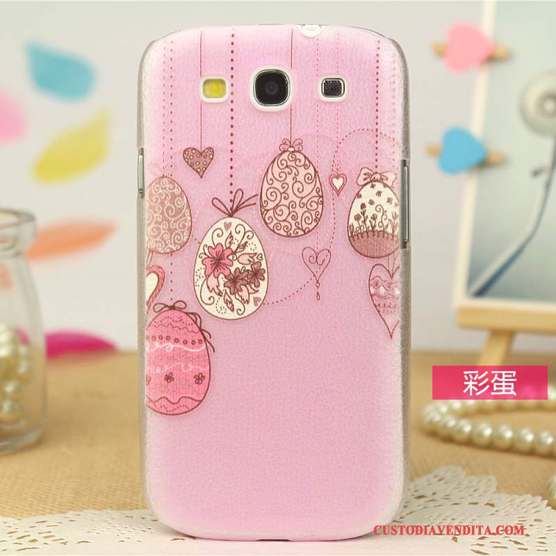 Custodia Samsung Galaxy S3 Cartone Animato Modello Tendenza, Cover Samsung Galaxy S3 Pelle Telefono Rosa