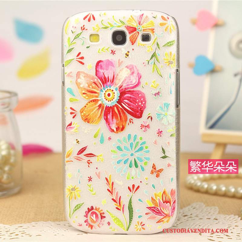 Custodia Samsung Galaxy S3 Cartone Animato Modello Tendenza, Cover Samsung Galaxy S3 Pelle Telefono Rosa