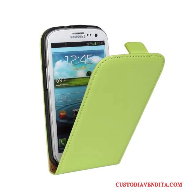 Custodia Samsung Galaxy S3 Pelle Giallotelefono, Cover Samsung Galaxy S3 Folio