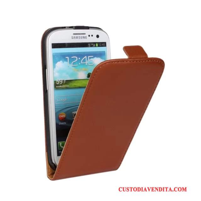 Custodia Samsung Galaxy S3 Pelle Giallotelefono, Cover Samsung Galaxy S3 Folio