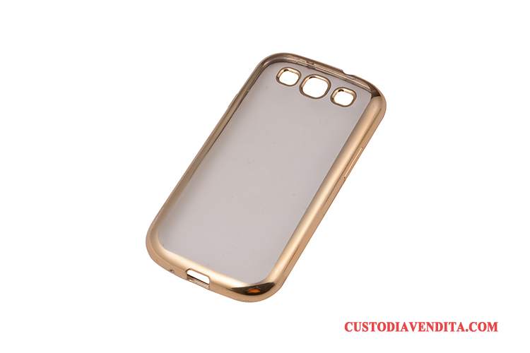 Custodia Samsung Galaxy S3 Silicone Morbidotelefono, Cover Samsung Galaxy S3 Protezione Rosa Placcatura