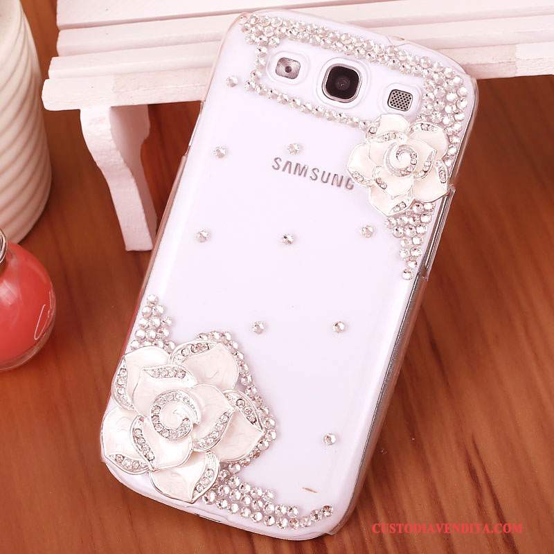 Custodia Samsung Galaxy S3 Strass Difficile Porpora, Cover Samsung Galaxy S3 Protezione Telefono