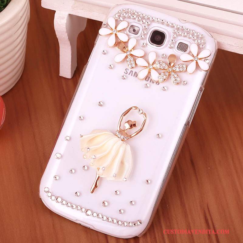 Custodia Samsung Galaxy S3 Strass Difficile Porpora, Cover Samsung Galaxy S3 Protezione Telefono