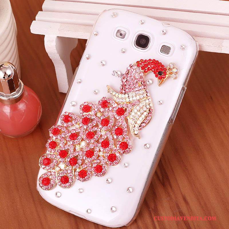 Custodia Samsung Galaxy S3 Strass Difficile Porpora, Cover Samsung Galaxy S3 Protezione Telefono