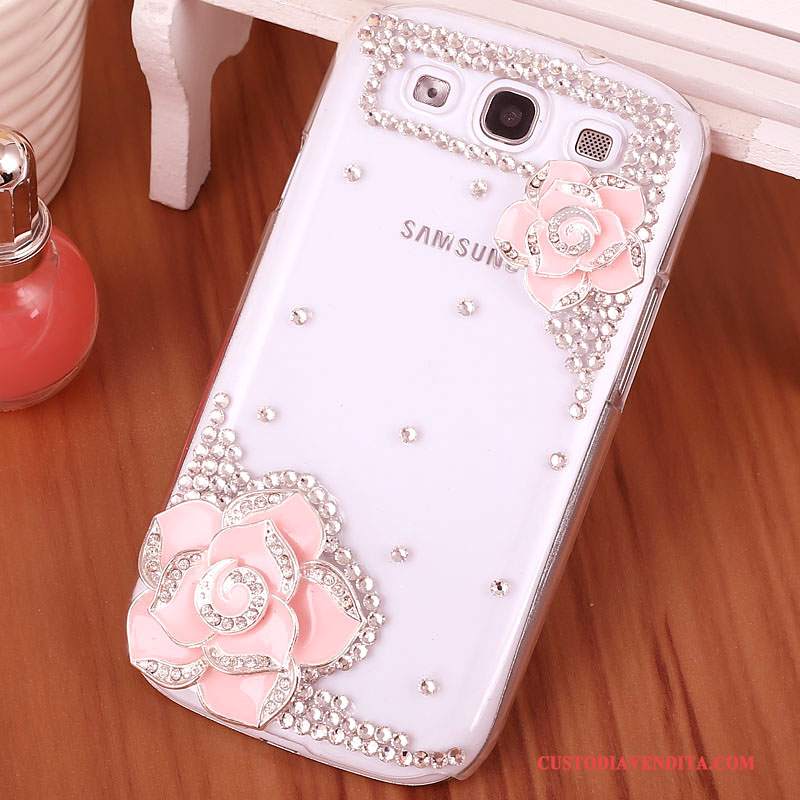 Custodia Samsung Galaxy S3 Strass Difficile Porpora, Cover Samsung Galaxy S3 Protezione Telefono