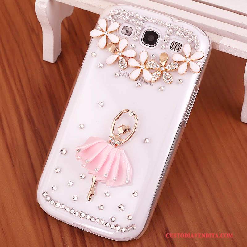 Custodia Samsung Galaxy S3 Strass Difficile Porpora, Cover Samsung Galaxy S3 Protezione Telefono