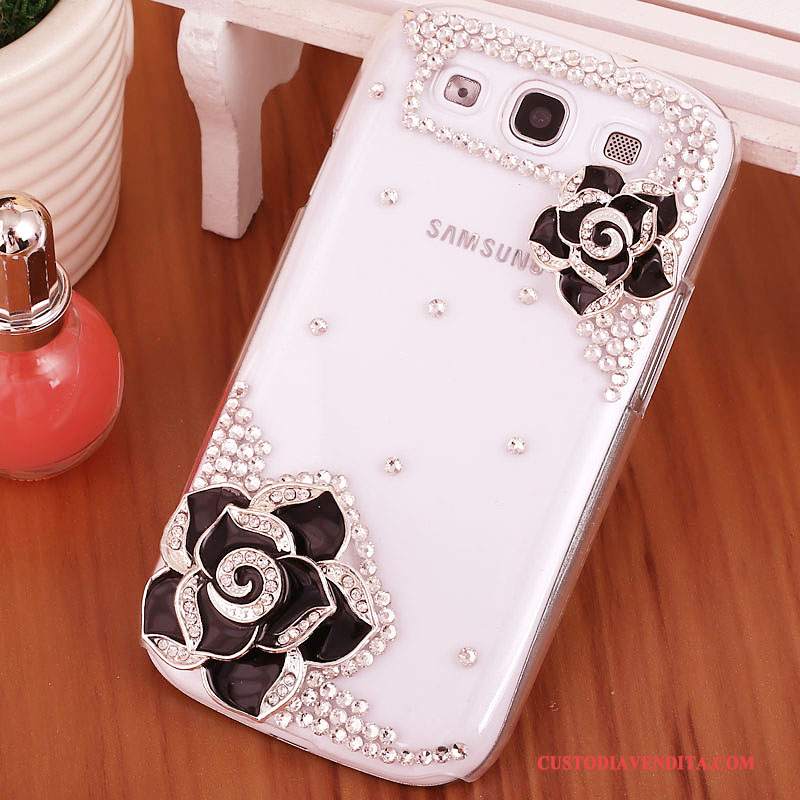 Custodia Samsung Galaxy S3 Strass Difficile Porpora, Cover Samsung Galaxy S3 Protezione Telefono