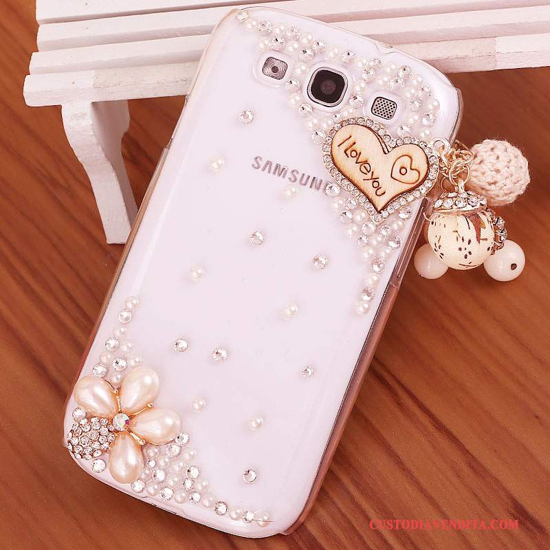 Custodia Samsung Galaxy S3 Strass Difficile Porpora, Cover Samsung Galaxy S3 Protezione Telefono