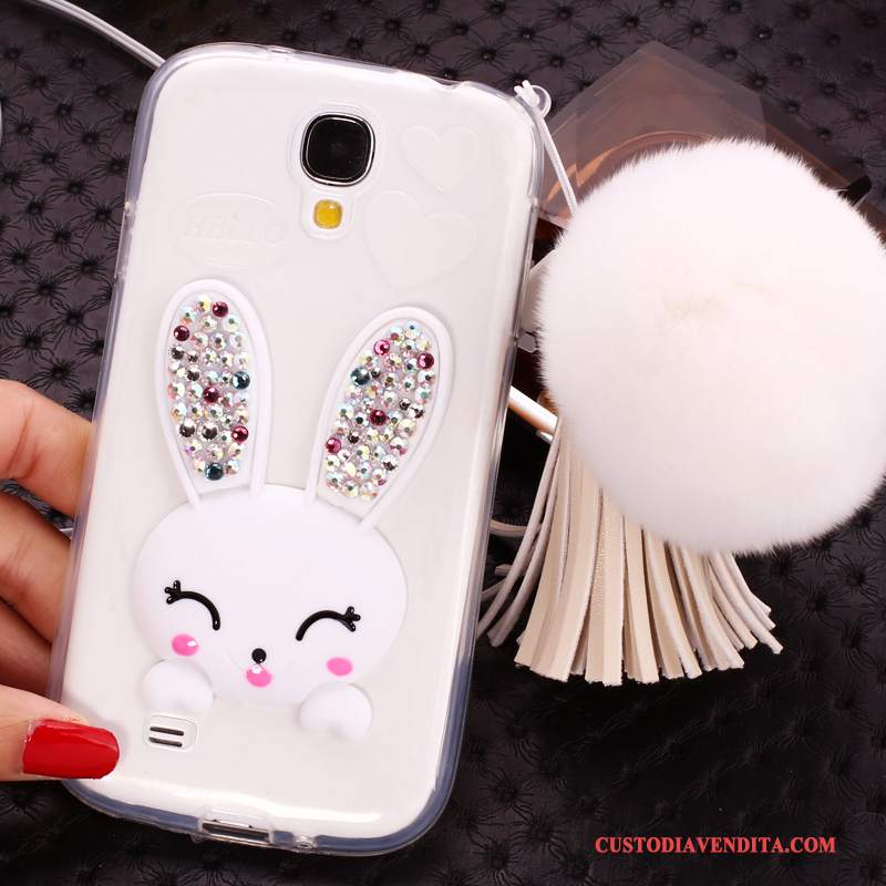 Custodia Samsung Galaxy S4 Cartone Animato Verdetelefono, Cover Samsung Galaxy S4 Silicone Trasparente Ornamenti Appesi