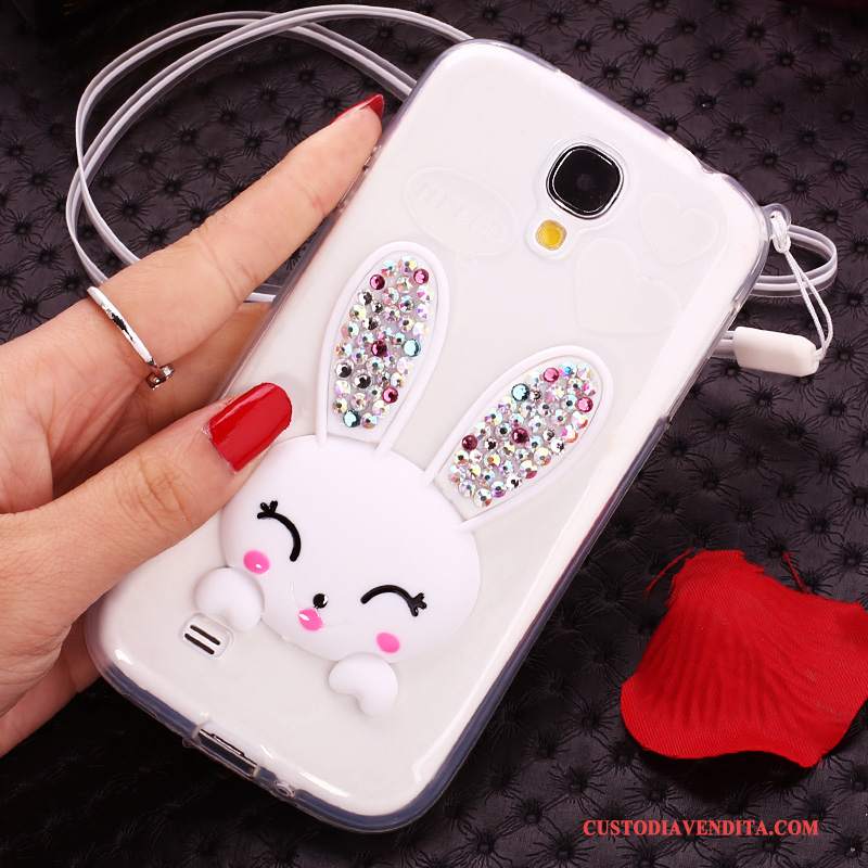 Custodia Samsung Galaxy S4 Cartone Animato Verdetelefono, Cover Samsung Galaxy S4 Silicone Trasparente Ornamenti Appesi