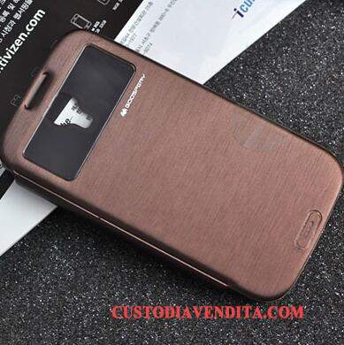 Custodia Samsung Galaxy S4 Pelle Anti-caduta Morbido, Cover Samsung Galaxy S4 Protezione Giallo Difficile