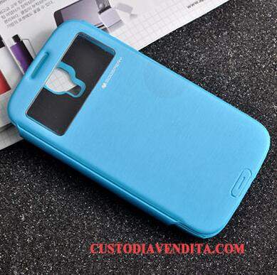 Custodia Samsung Galaxy S4 Pelle Anti-caduta Morbido, Cover Samsung Galaxy S4 Protezione Giallo Difficile