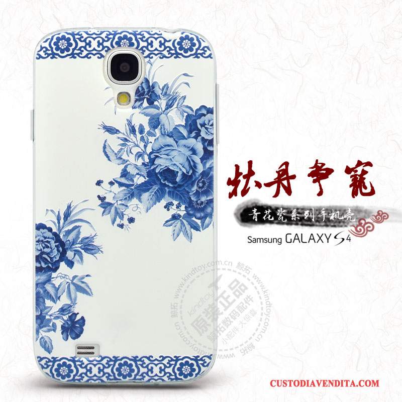 Custodia Samsung Galaxy S4 Protezione Telefono Blu, Cover Samsung Galaxy S4 Nuovo Fiori