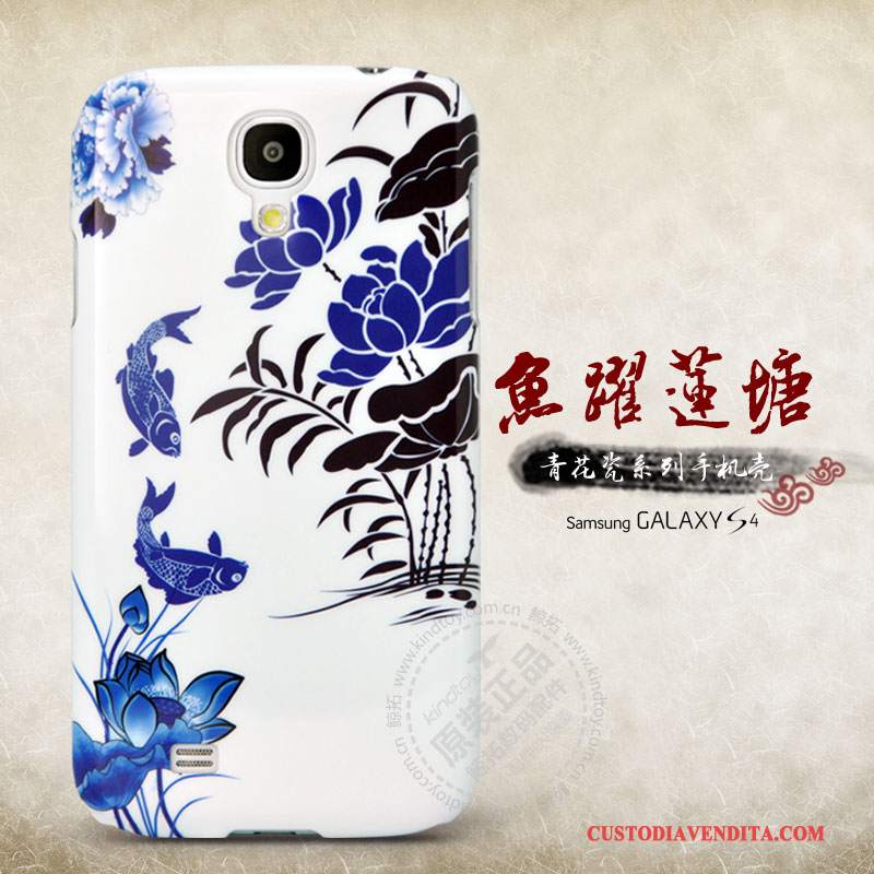 Custodia Samsung Galaxy S4 Protezione Telefono Blu, Cover Samsung Galaxy S4 Nuovo Fiori